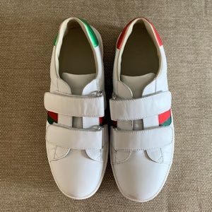Gucci Ace Leather Velcro Sneakers